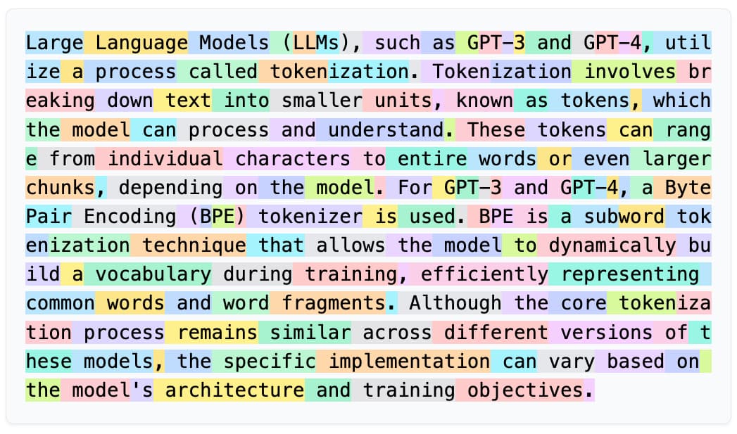 Tokenization illustration
