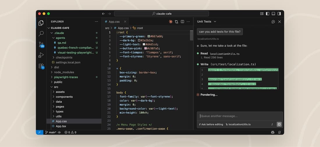 Interface Claude Code dans VS Code